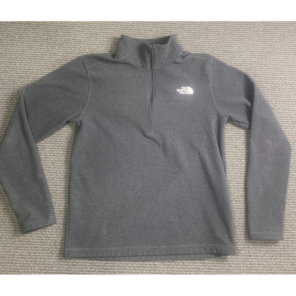 The North Face Textured 1/4 Zip Gray Pullover Men’s M Hiking Outdoor